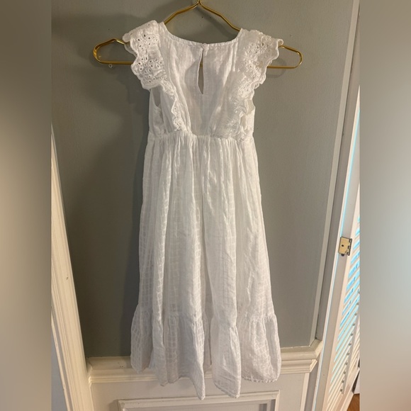 Cat & Jack White Eyelet Flutter Sleeve Dress Girls XS (4/5) - Picture 6 of 7